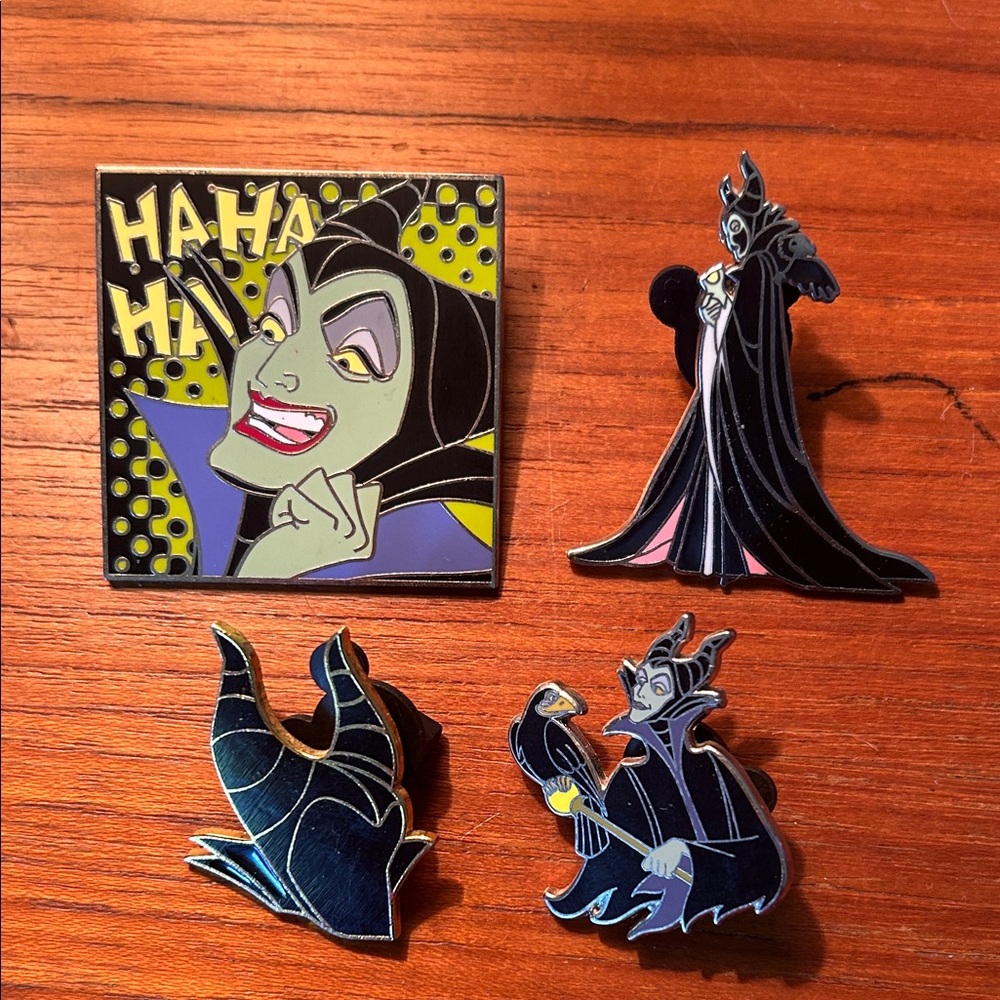 Lot of 4 Maleficent pins